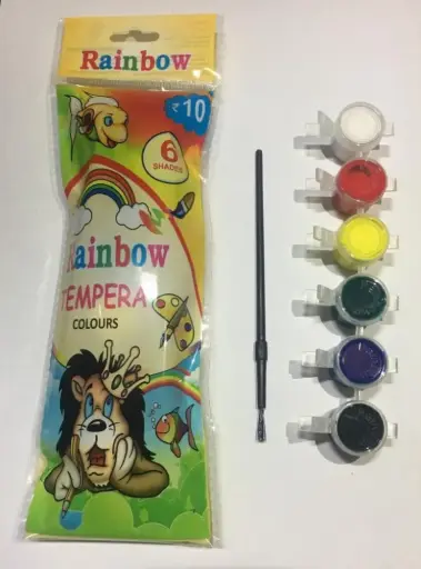rainbow tempera colours
