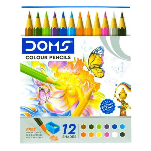 DOMS COLOUR PENCIL 12 SHADES