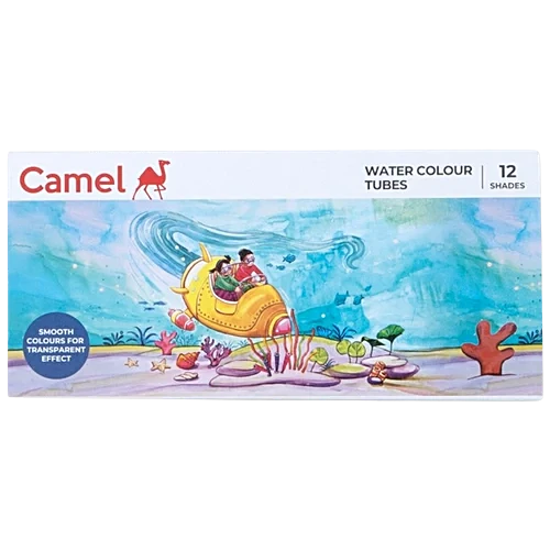 CAMEL WATER COLOUR TUBES 12 SHADES
